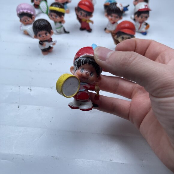 Lot of 13 Monchichi Sekiguchi Figurines Vintage 1979 1981 & more Toys Mattel - Picture 7 of 16